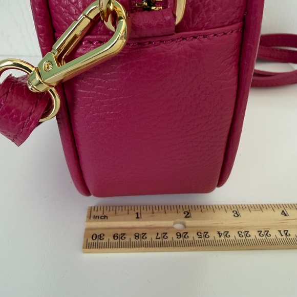 BOTTEGARO | NWT Pink Italian Leather Crossbody Bag - Picture 4 of 6